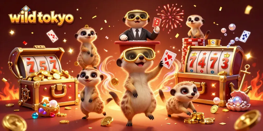Experience wild tokyo's vibrant gaming adventure with enchanting meerkats running a casino
