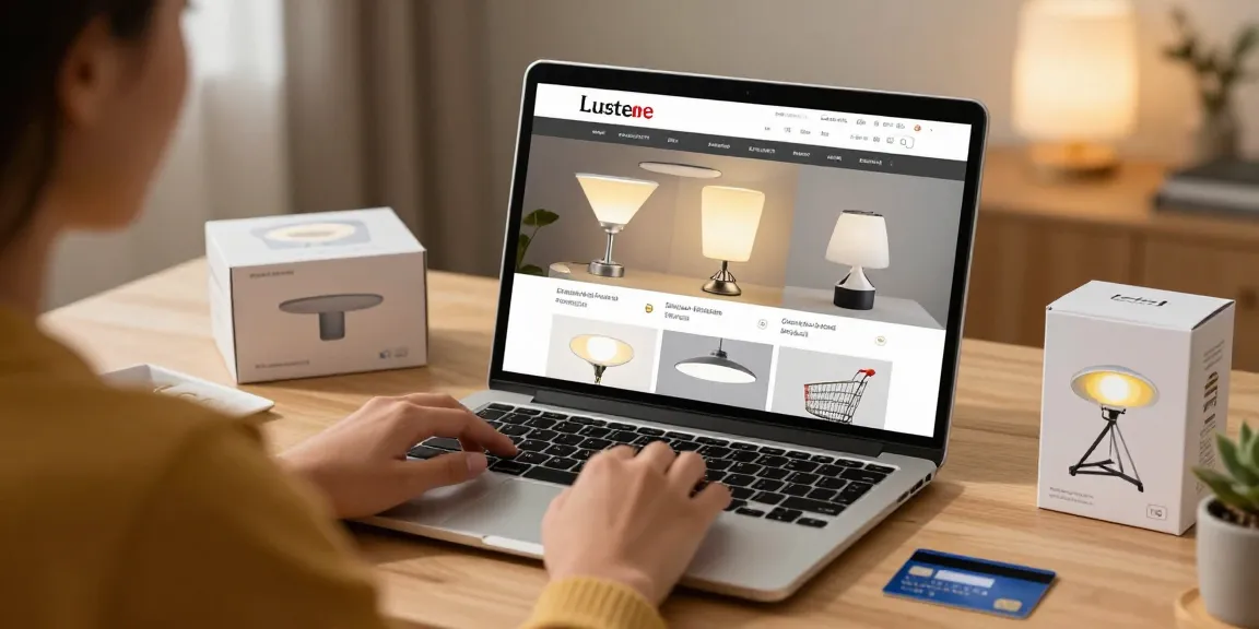 Lustre led lighting products showcased for online shopping and product review on a digital marketplace.