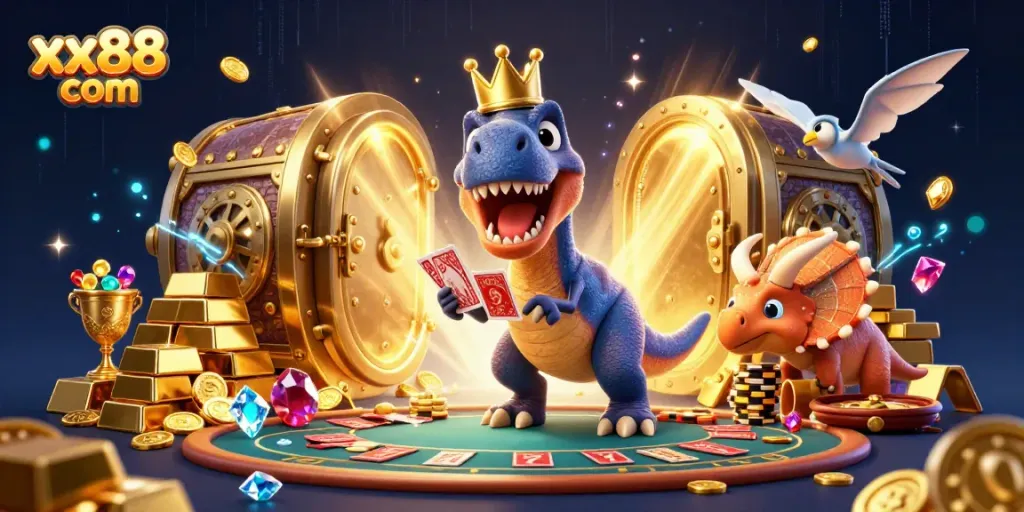 Engage in exciting gameplay with xx88 com featuring vibrant 3D casino characters and dazzling game elements.
