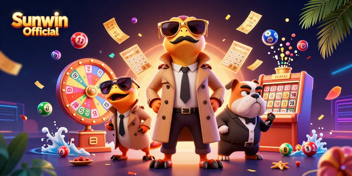 Engage with Sunwin Official by joining thrilling games with vibrant lottery balls and a dynamic casino scene.